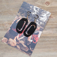Small Crescents Earrings - Black
