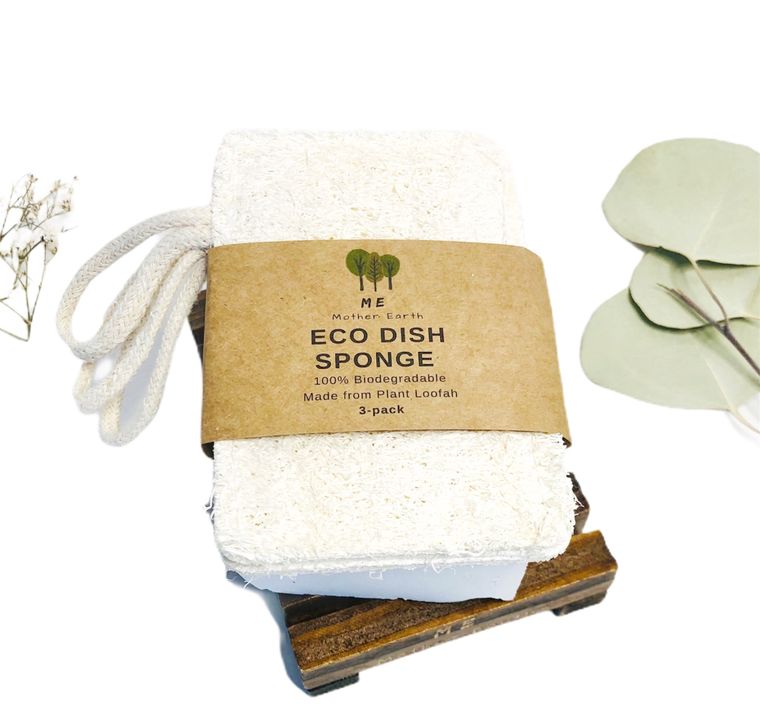 Me Mother Earth Double Layer Loofah Dish Sponge - 3 Pack