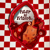 Rest is Radical Sleeping Bunny Sticker