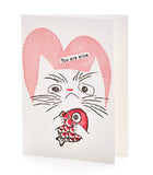 Grumpy Kitty, You Are Mine Letterpress Card