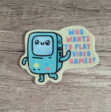 BMO Video Games Vinyl Sticker