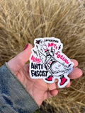 Sometimes Anti-Social, Always Anti-Fascist Punk Goose Sticker