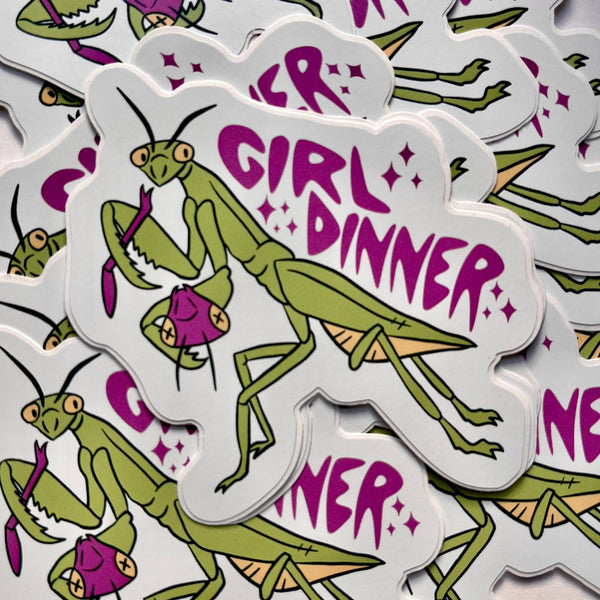 Girl Dinner Praying Mantis Vinyl Sticker – MW Soapworks