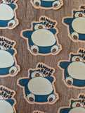 Always Eepy Snorlax Vinyl Sticker