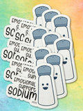 Emotional Support Sodium POTS Vinyl Sticker