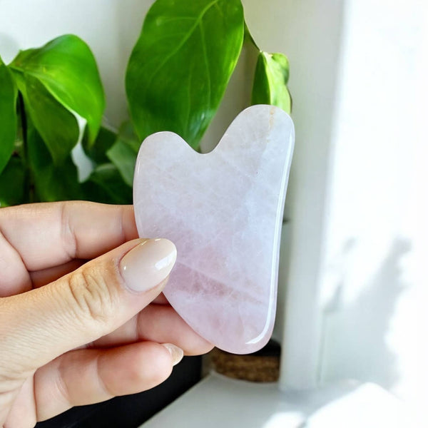 Rose Quartz Gua Sha Facial Massage Stone