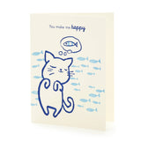 Happy Cat Greeting Card