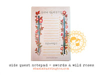 Side Quests Notepad - Swords