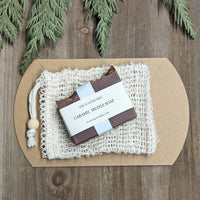 Small Gift Box - Caramel Truffle Seasonal Soap and Sisal Scrub Pouch