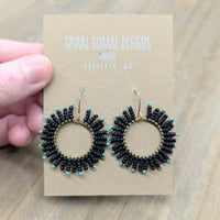 Native Beadwork Fringe Earrings