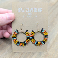 Native Beadwork Fringe Earrings