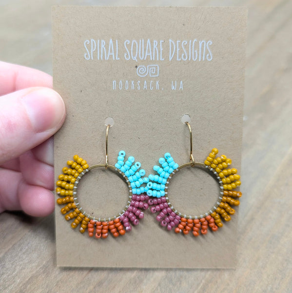 Native Beadwork Fringe Earrings