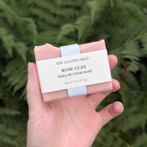 Rose Clay Unscented Shea Butter Soap