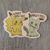 Pikachu Mimikyu - Pokémon Vinyl Sticker