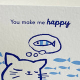 Happy Cat Greeting Card