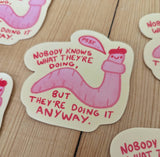Wormy Advice Sticker