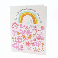 Wonderful Things Spring Rainbow Greeting Card