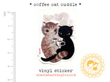 Coffee Kitty Cat Cuddles Sticker
