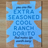 Cool Ranch Dorito Greeting Card