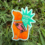 Respect the Vest Service Dog Disability Awareness Sticker