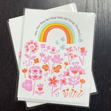 Wonderful Things Spring Rainbow Greeting Card