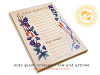 Side Quests Notepad - Bow and Arrows
