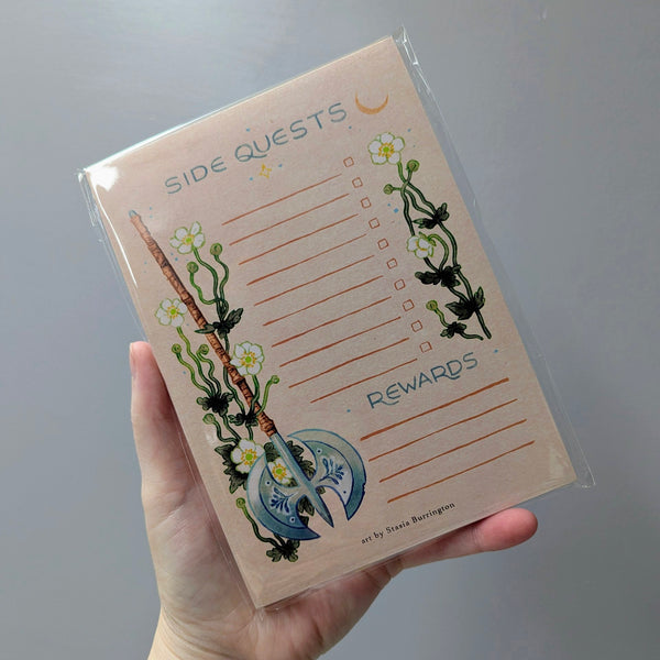 Side Quests Notepad - Great Axe