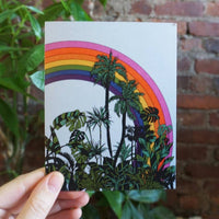 Rainbow Palms Greeting Card