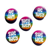 Psychedelic Pronoun Buttons