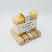 Large Square Wooden Soap Dish from Sustainable Pine