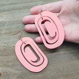 Crescents Earrings - Matte Pink