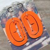 Trigons Earrings - Opaque Orange