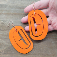 Trigons Earrings - Opaque Orange