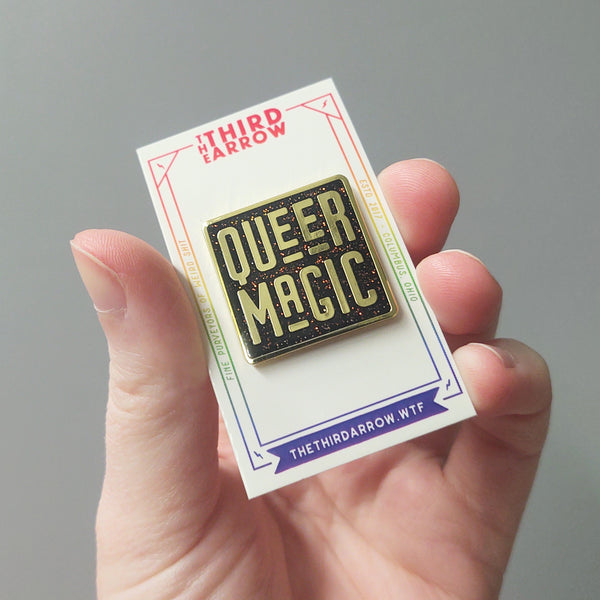 Queer Magic Enamel Pin - Black