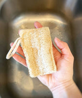 Loofah Dish Sponge: Double Layer with cotton loop 3-Pack