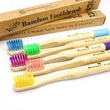 Bamboo Toothbrushes for Kids - Color Varies