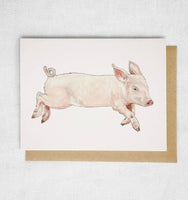 Happy Piglet Greeting Card