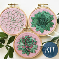 Sweet Succulents DIY Embroidery Kit