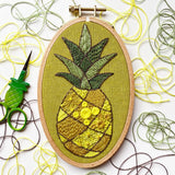 Patchwork Pineapple Intermediate Embroidery Kit
