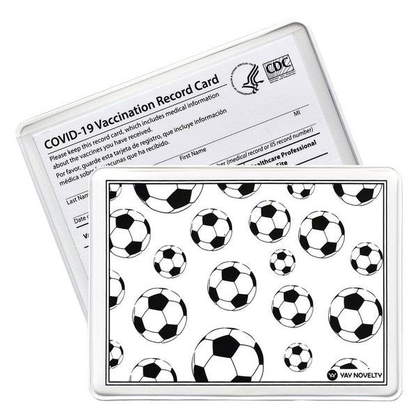 Vaccination Card Holder - Soccer Balls