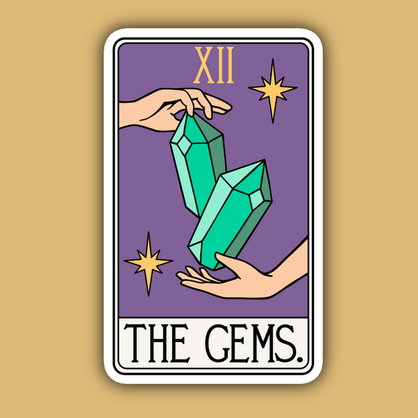 The Gems Crystal Tarot Card Magnet