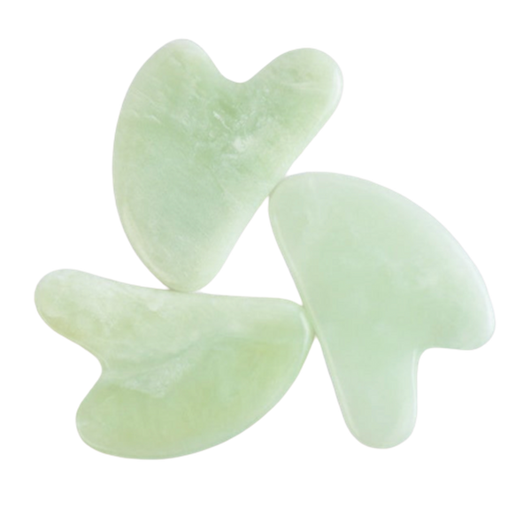 Gua Sha Facial Massage Tool - Light Green Jade